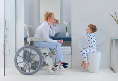 Douche-/toiletstoelen op wielen